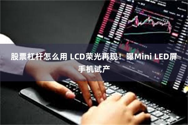 股票杠杆怎么用 LCD荣光再现！曝Mini LED屏手机试产