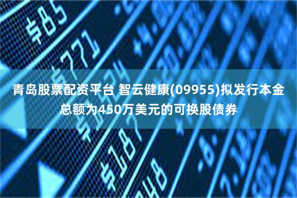 青岛股票配资平台 智云健康(09955)拟发行本金总额为450万美元的可换股债券